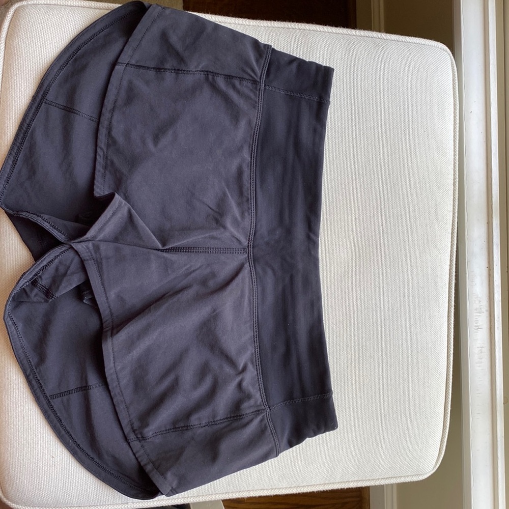 Black lululemon speed up shorts size 4.